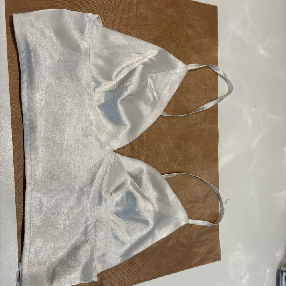 SHEIN White Textured Bralette